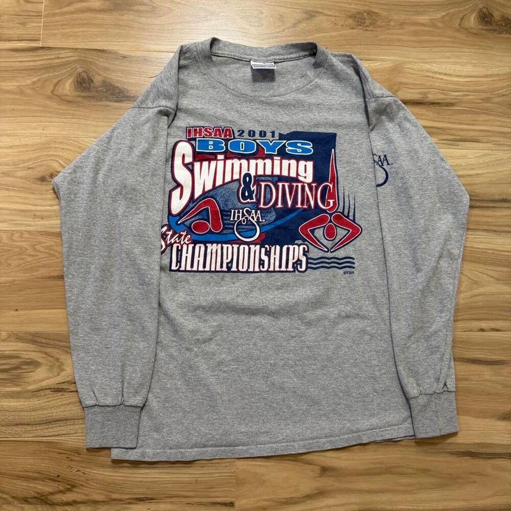 Vintage 2001 IHSA Boys Swimming & Diving State Championships size medium